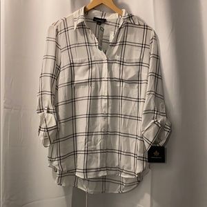 Fortune & ivy NWT plaid blouse beautiful